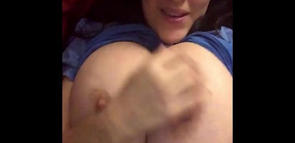  Antonella Kahllo rubbing her lovely huge tits